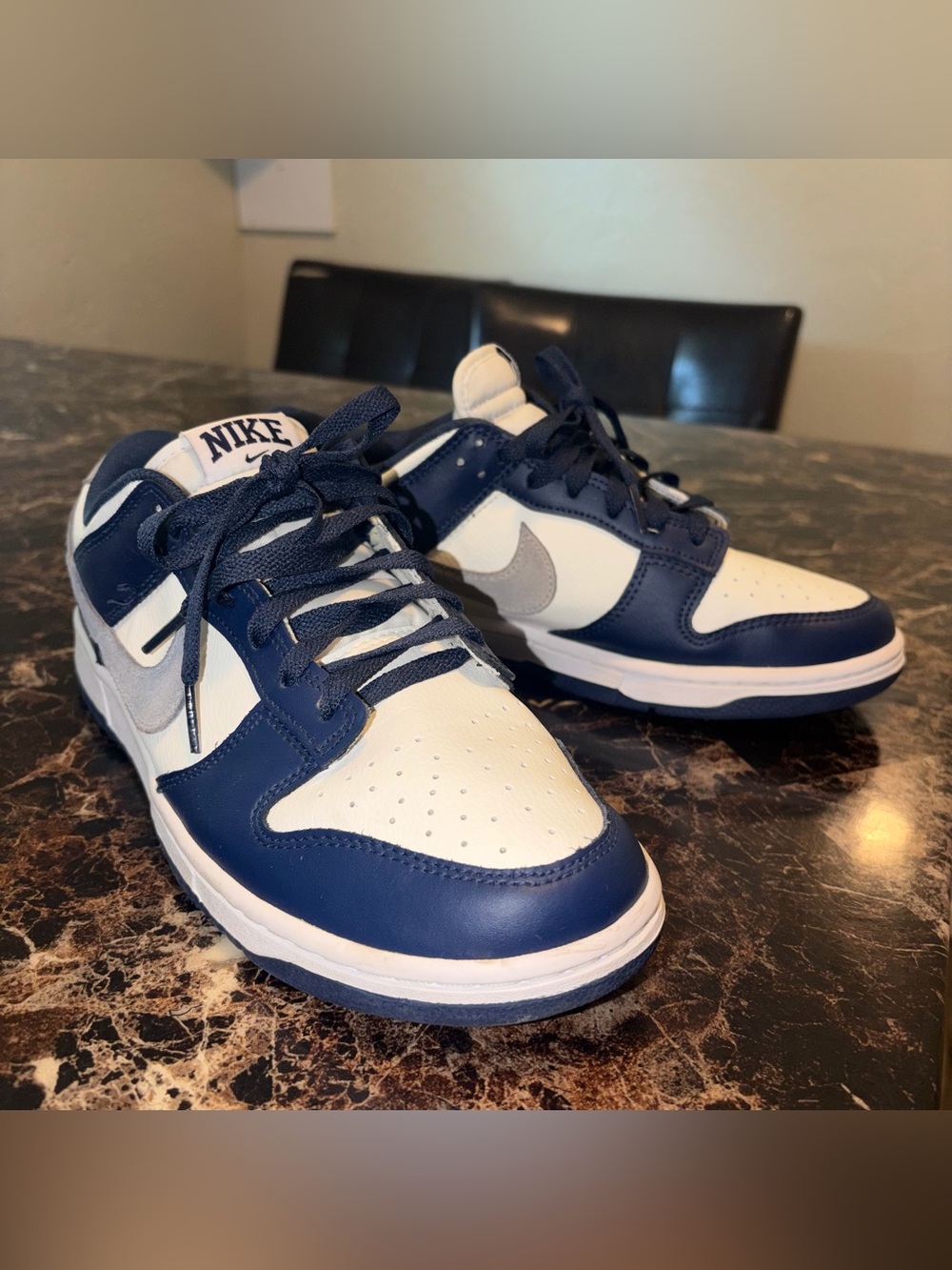 Nike Women's Navy, White and Gray Low-Top Sneakers